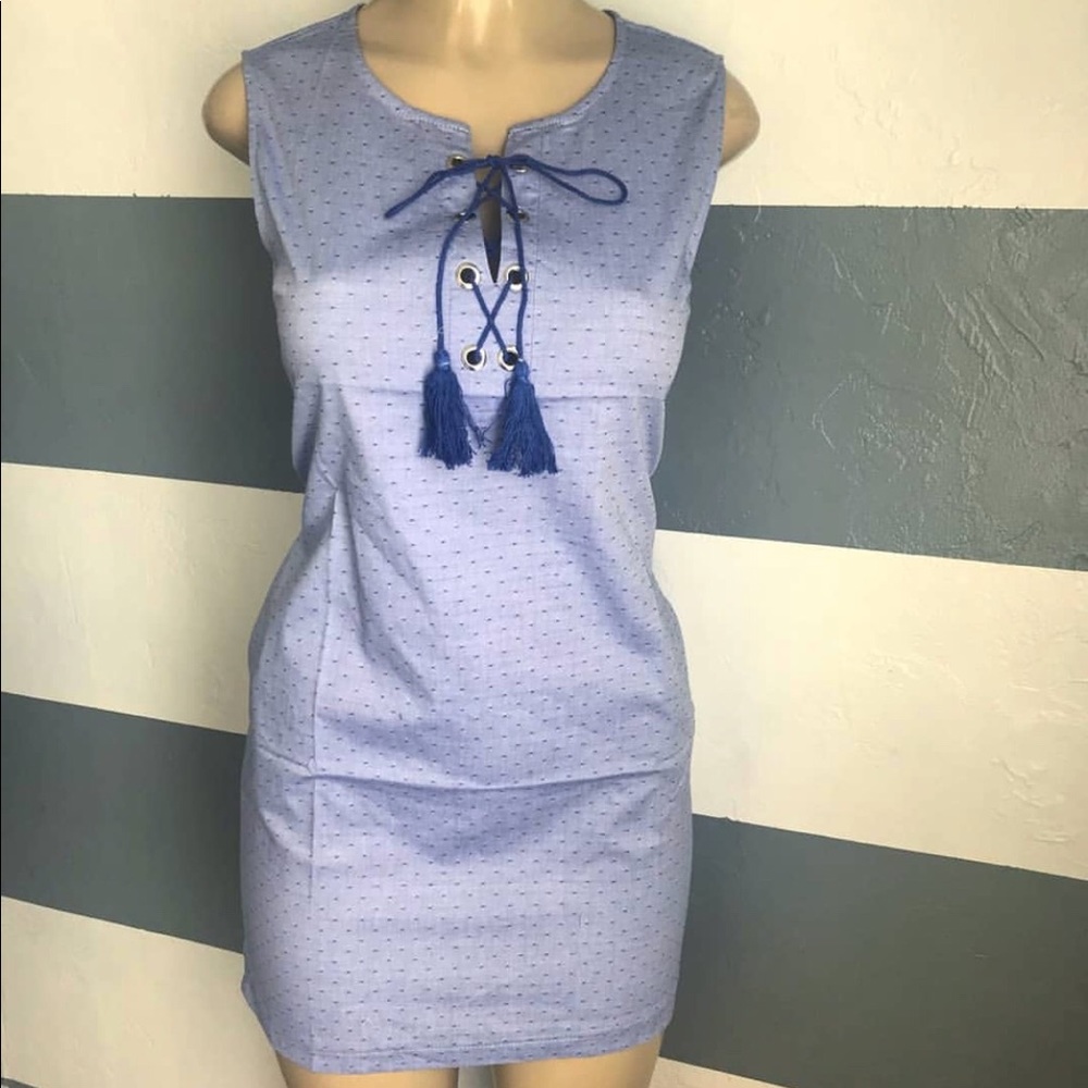 Blue Pokadot Dress w